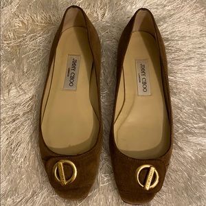 Jimmy Choo Suede Flats 37